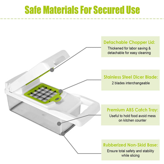 12 - in - 1 Vegetable Chopper & Slicer Set - LiviNova