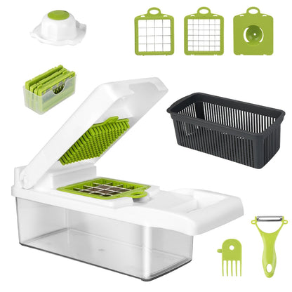 12 - in - 1 Vegetable Chopper & Slicer Set - LiviNova