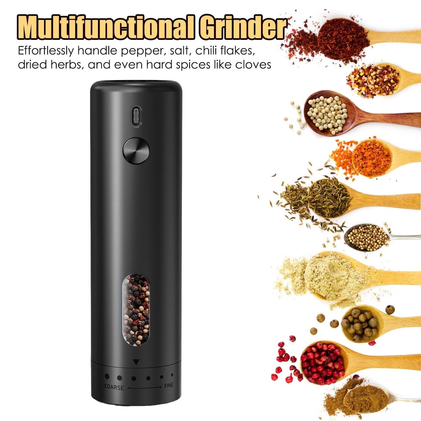 Electric Pepper & Salt Grinder (USB Rechargeable) - LiviNova