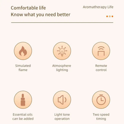 Flame Effect LED Aromatherapy Diffuser - LiviNova